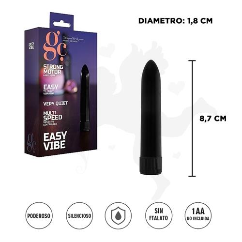 Vibrador rigido con varias velocidades negro